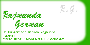 rajmunda german business card